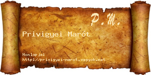 Privigyei Marót névjegykártya